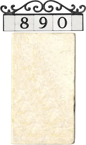 Vista 13 de NACH - Azulejo de mármol para dirección/número de casa., 0, Beige