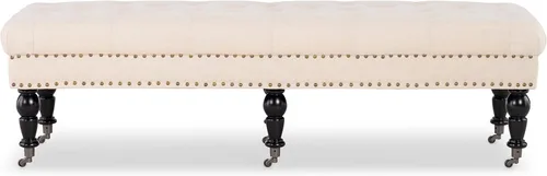 Vista 7 de Linon Isabelle - Banco de cama, 62 pulgadas, acabado espresso oscuro