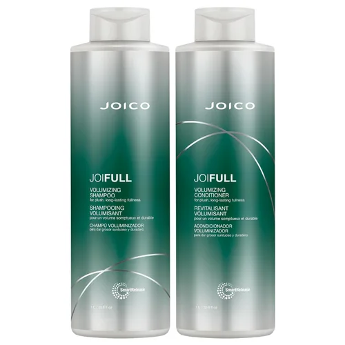 Joico JoiFULL Volumizing Set | For Fine, Thin Hair | Add Instant Body | Long-Lasting Fullness | For Thicker Bouncier Hair | Boost Shine | With Lotus