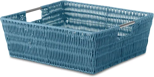 Vista 18 de Whitmor 6500-2712-BLK Rattique Canasta Negra Pequeña para Estante