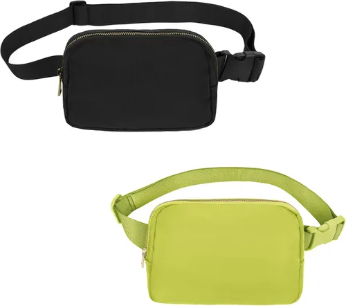 Vista 58 de VOROLO Riñonera para mujeres y hombres, bolsa cruzada, bolsa de cinturón con correa ajustable, Magenta, Talla única