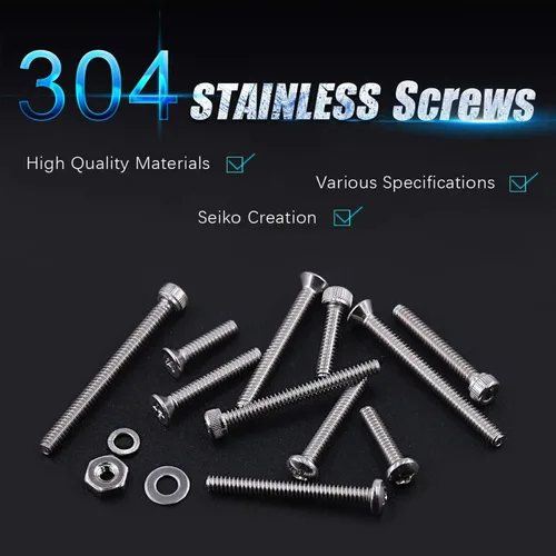 Vista 3 de Swpeet 480 piezas SAE #4-40 304 Tornillos de máquina de cabeza de sartén Phillips de acero inoxidable y tornillos Phillips planos avellanados