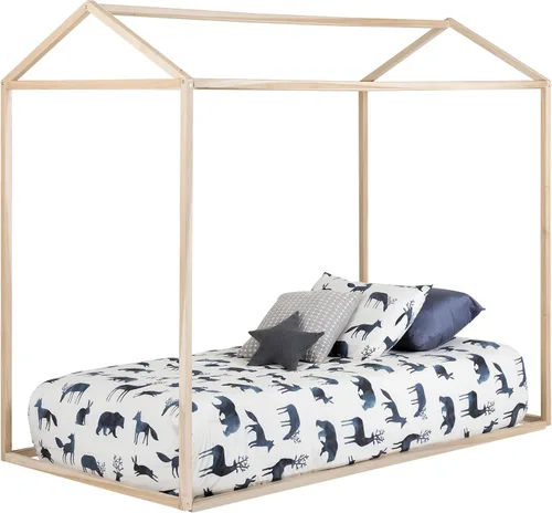 Vista 4 de South Shore Sweedi Natural Poplar Twin House Bed