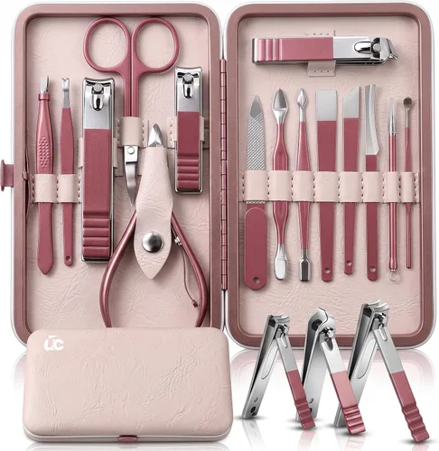 Vista 13 de Utopia Care Juego de manicura profesional para cortaúñas Negro