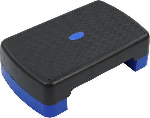 Fitvids Aerobic Step Platform Trainer with Adjustable 2-Level Risers, 400 Pound Weight Capacity – Non-Slip Exercise Stepper for Cardio, Strength,