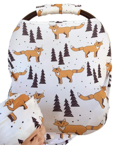 Rosy Kids Funda elástica para asiento de automóvil infantil, funda de asiento de automóvil de jersey, bufanda elástica de enfermería, cubierta de