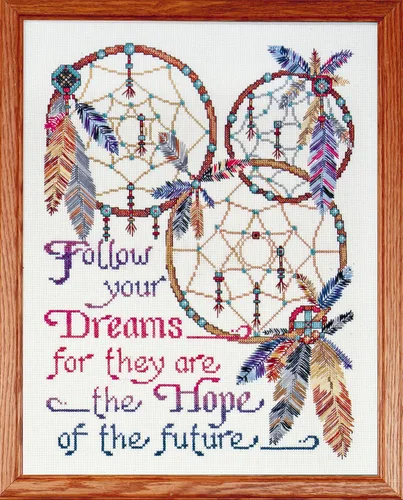 Design Works Crafts Dreamcatchers - Kit de punto de cruz, multicolor, por yarda