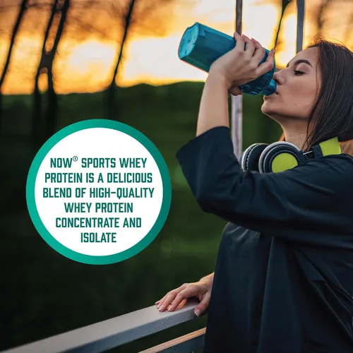 Vista 7 de NOW Sports Nutrition, Proteína de suero de leche, 0.85 oz con BCAAs, chocolate cremoso en polvo, 2 libras