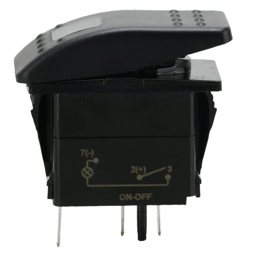 Vista 6 de Amarine Made 12v 20 Amp Impermeable LED On/Off Boat Marine SPST 3P Interruptor basculante con luz (verde)