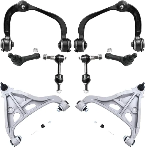 Vista 256 de Detroit Axle - Kit de brazos de control delanteros 2WD de 8 piezas para Ford F-150 Lincoln Mark LT 05-08, 4 brazos de control superior e inferior