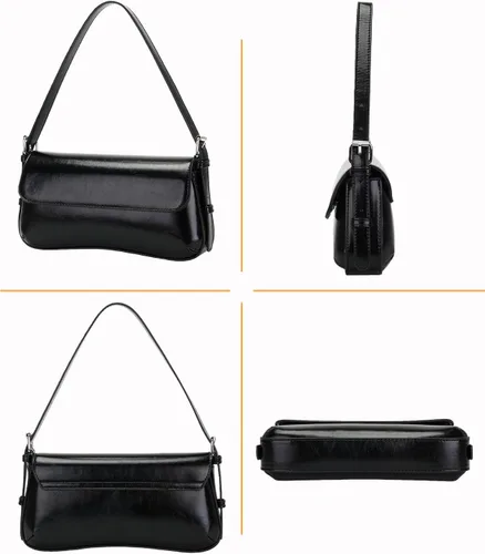 Vista 4 de Herald Pequeño bolso de hombro para mujer, bonito bolso de mano de moda con correa ajustable