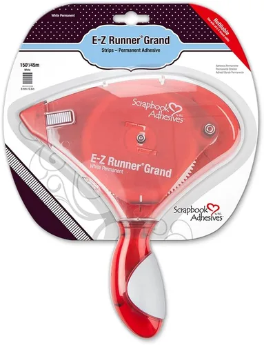 Adhesivos para álbumes de recortes de 3L 01250-6 Dispensador de adhesivo E-Z Runner de doble cara, reciclable, 150 pies, ROJO, 150 pies