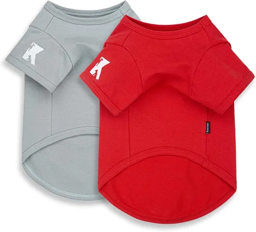 Vista 8 de Koneseve Camisas para perros, ropa de algodón suave para perros, camiseta elástica para perros pequeños, medianos y grandes, camisa de gato