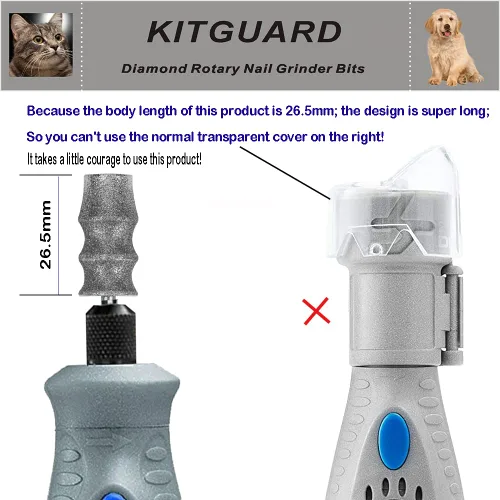 Vista 4 de Diamond Dremel - Brocas para amoladora de uñas para perro, herramienta rotativa, 1/8 pulgadas, accesorio Dremel para amoladora de uñas