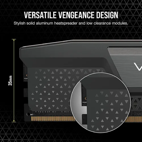 Vista 5 de CORSAIR Vengeance DDR5 RAM 32GB (2x16GB) 6400MHz CL32 Intel XMP iCUE Memoria de Computadora Compatible - Negro (CMK32GX5M2B6400C32)
