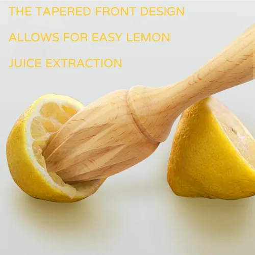 Vista 5 de Exprimidor de cítricos de madera, exprimidor de cítricos, exprimidor de limón de mano con agarre ergonómico, exprimidor de limón, exprimidor