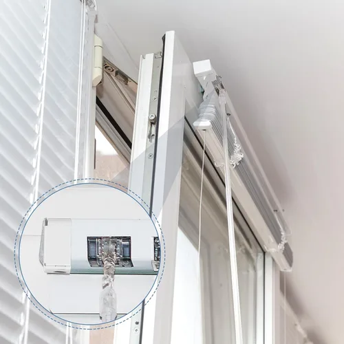 Vista 5 de Hotop Soportes para persianas de 2 pulgadas, soporte de montaje de caja de perfil bajo para barandilla de ventana, color blanco (4)