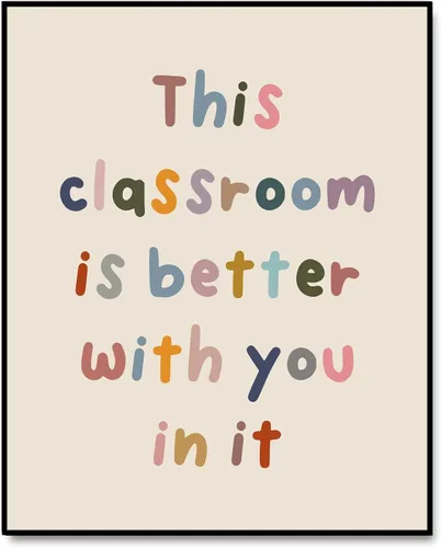 Vista 5 de This Classroom is Better with You In It, Positive Motivational Wall Decor, Signs for Teachers, Classroom Wall Decor, Class Room Welcome Sign