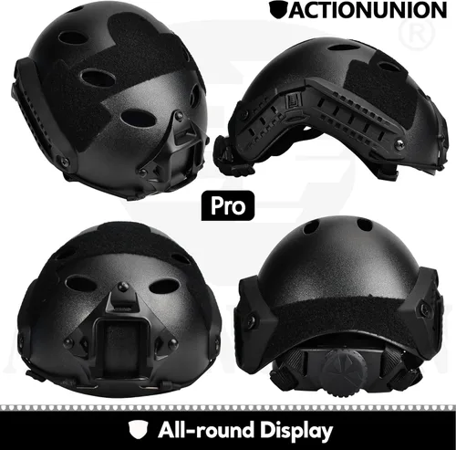 Vista 5 de ACTIONUNION Juego de Casco Pro Airsoft Tipo PJ Táctico para Paintball