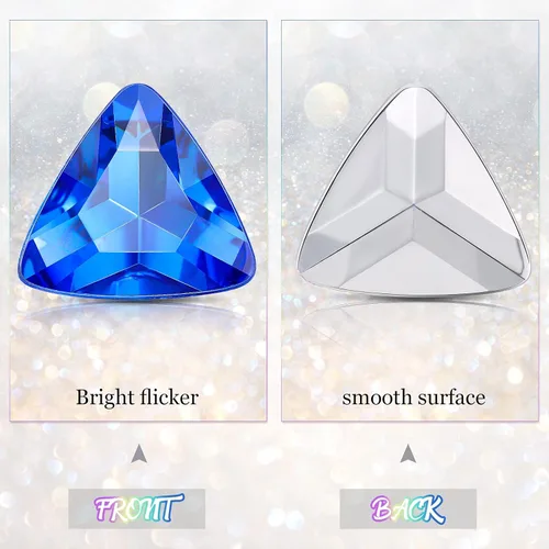 Vista 3 de Hicarer 100 piezas de gemas de juguete, tesoro pirata, joyas, gemas acrílicas falsas, diamantes de brillo multicolor, gemas de plástico con bolsa