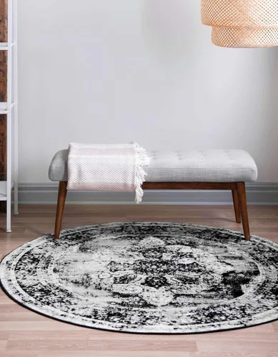 Vista 191 de Unique Loom Sofia Collection - Alfombra de la sala Garnier (9 x 12 pies, rectangular, negro/marfil)