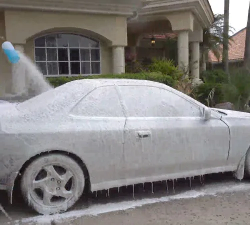 Vista 5 de Foseal Cañón de espuma de nieve ajustable con perilla de latón resistente, lanzador de espuma de liberación rápida para pistola de lavado a presión