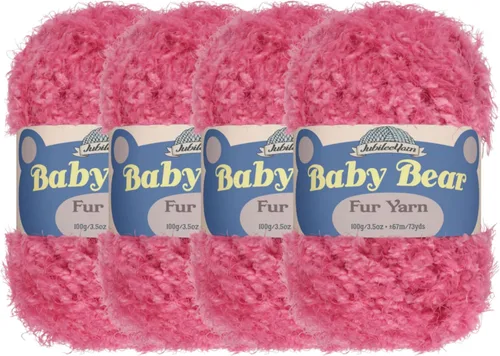 Vista 16 de JubileeYarn - Ovillo de lana de oso de bebé, piel de poliéster, 3.53 onzas/madeja, color blanco, 2 madejas