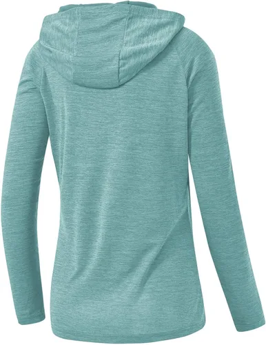 Vista 2 de TBMPOY - Sudadera con capucha para mujer UPF 50+ con protección solar, manga larga, para pesca, senderismo, actividades al aire libre, ligera