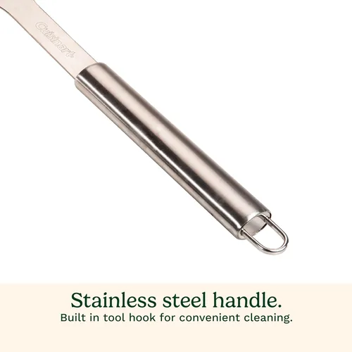 Vista 7 de Cuisinart Cepillo limpiador de parrilla de acero inoxidable de 16.5 pulgadas de largo y raspador para barbacoa, plancha, parrillas, herramienta