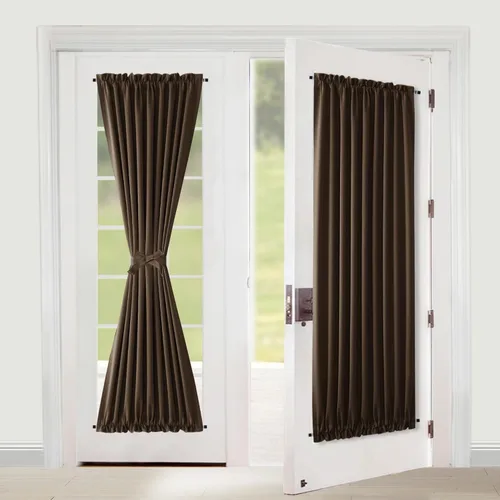 Vista 18 de XWZO - Cortinas para puerta con cortinero, cortinas blackout térmicas y oscurecedoras para puerta francesa, cortinas para ventana de la cocina, 12 x