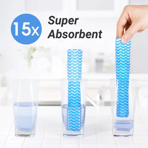 Vista 4 de Paños de limpieza reutilizables, toallas de papel para platos, toallas de limpieza doméstica, paños multiusos de secado rápido, paños de cocina