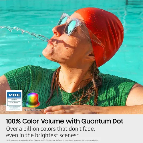 Vista 3 de Samsung Smart TV QLED 4K UHD de 55 pulgadas serie Q7F - HDR10+, Alexa integrado, Bluetooth con plan de protección CPS de 12 meses, cable HDMI AUX