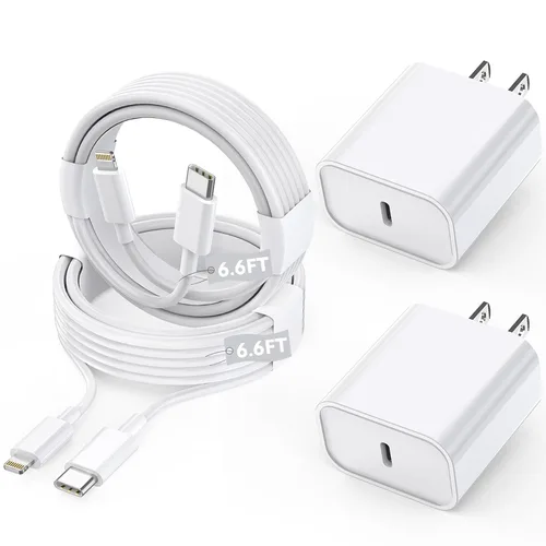 Vista 9 de Cargador rápido para iPhone, cargador para iPhone 14 [certificado MFi] de 40 W, bloque de cargador de pared plegable de doble puerto USB-C rápido