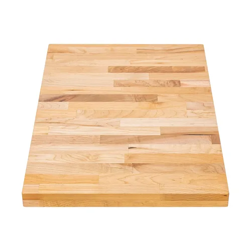 Vista 8 de DuraSteel Mesa de madera maciza, encimera de bloque de carnicero de 24 x 12 pulgadas, tabla de cortar de madera de losa de arce natural para mesa