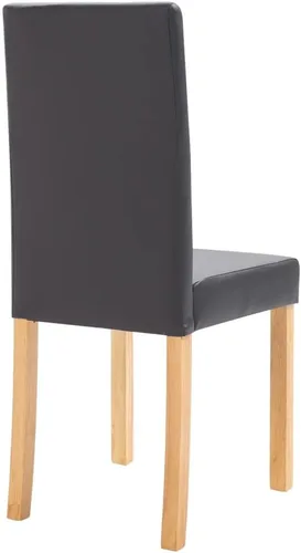 Vista 6 de Sillas de comedor, silla de comedor con respaldo, silla de comedor de piel sintética adecuada para comidas diarias o eventos especiales, como