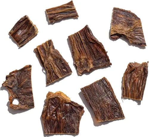 Vista 3 de Jack&Pup Beef Gullet Bites (1 libra) Gullet Jerky para perros pequeños y medianos, golosinas de esófago de res de un solo ingrediente para cachorros