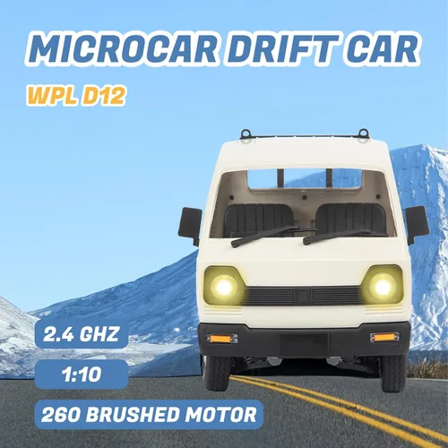 Vista 4 de WPL D12 Camión RC 1/10 RC Rastreador 2.4G Coches RC de Derrape Pickup con 3 piezas de Batería Mejorada de 1200mah Control Remoto Camión Rastreador