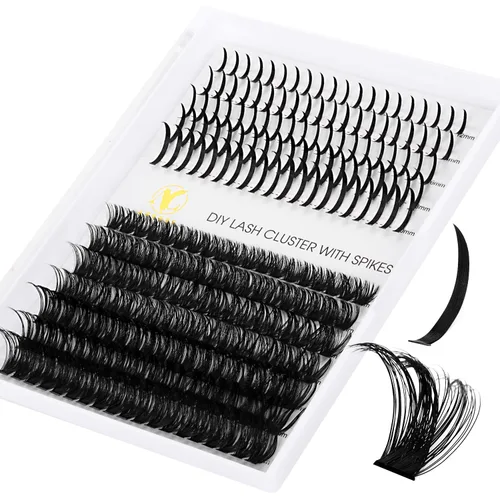Vista 20 de Pestañas de anime con forma de pluma, extensiones de racimo de pestañas naturales de manga individual