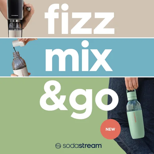 Vista 4 de SodaStream® Fizz & Go Easy Mix Botella para Bebidas Carbonatadas - Menta, 23.7 Fl Oz