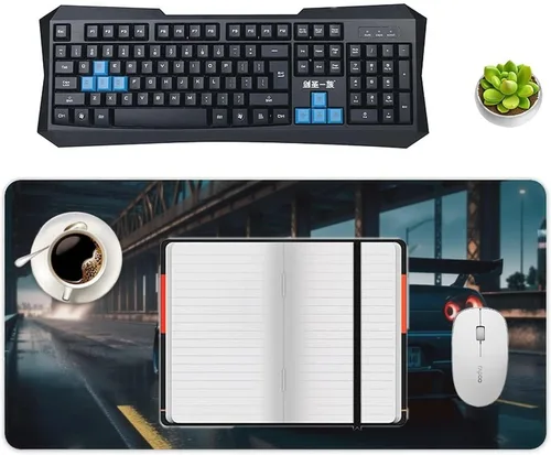 Vista 4 de Alfombrillas de escritorio en la parte superior de los escritorios, alfombrilla de mouse grande para juegos de escritorio para suministros