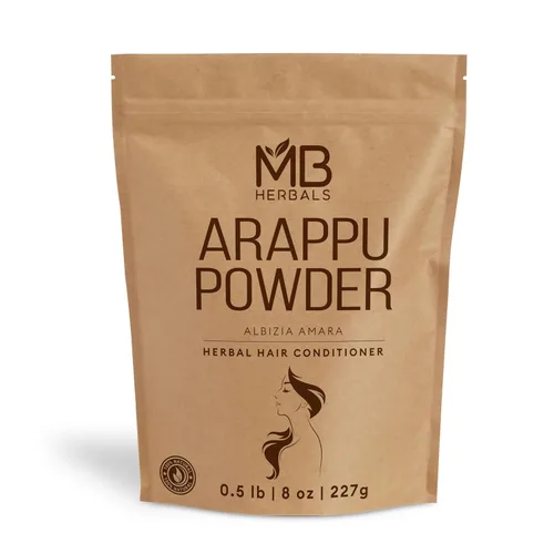 MB Herbals Arappu Powder 8 oz | Acondicionador Natural para el Cabello | Albizia amara