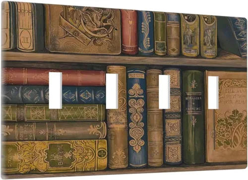 Vista 206 de Pintura al óleo de flores abstractas de 1 cuadrilla de interruptor de luz dúplex individual cubierta de salida placa de pared decorativa Placa