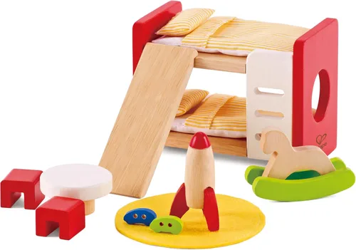 Vista 3 de Muebles de madera para habitación de casa de muñecas con accesorios de Hape