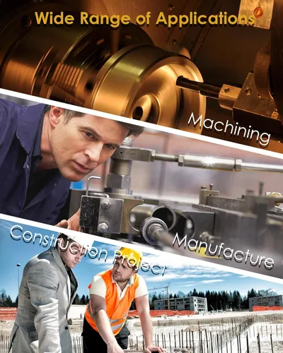 Vista 7 de Juego paralelo de precisión ajustable de 3/8 a 2-1/4 pulgadas, 6 pares de bloques paralelos de acero al carbono, medición para configuración