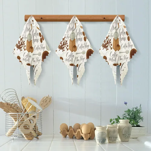 Vista 6 de Paquete de 6 paños de cocina de arte abstracto de mármol dorado para secar platos, paños de limpieza absorbentes, paños reutilizables para cocina