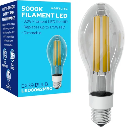 Vista 20 de KastLite Bombilla LED Edison estilo vintage de filamento retrofit, LED-8060E22 regulable 15W 2700LM 2200K 100W HID lámpara equivalente – E26 base