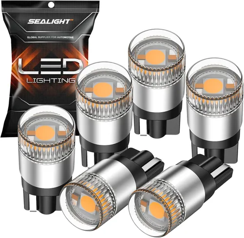 SEALIGHT 194 bombillas LED ámbar y amarillo, W5W 168 2825 T10 bombilla interior de repuesto para luz de matrícula, luz de cúpula, luz de mapa, luz