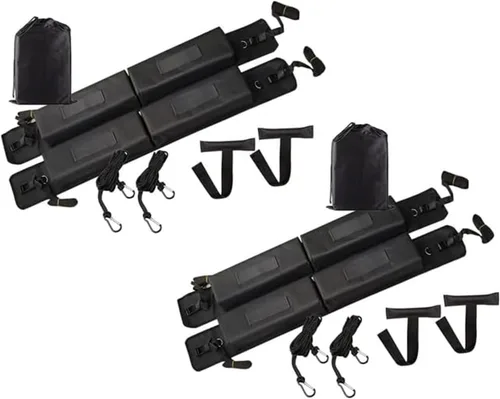 Vista 10 de ZONETECH Almohadillas suaves para portaequipajes de techo, resistentes, uso con o sin barra transversal, antideslizantes, uso para kayak, tabla