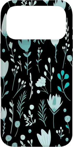 Vista 22 de Teal Floral Flowers Wildflowers Garden Botanical Love Case for iPhone 17