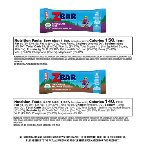 Vista 6 de Clif Kid Zbar Protein Barras de granola, orgánicas, sin OMG, aperitivo para lonchera, variado, barras de 1.27 onzas, 36